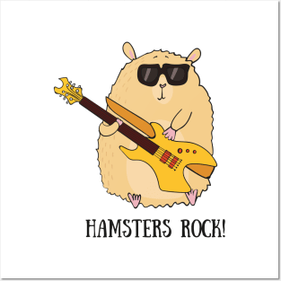 Hamsters Rock, Funny Cute Pet Hamster Posters and Art